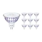 Mehrfachpackung 10x Philips Master Value LED Spot GU5.3 MR16 5.8W 450lm 60D - 927 Extra Warmweiß | Höchste Farbwiedergabe - Dimmbar - Ersatz für 35W