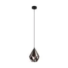 Eglo Pendelleuchte Carlton 1 Schwarz, Bernstein | Geeignet für E27